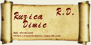 Ružica Dimić vizit kartica